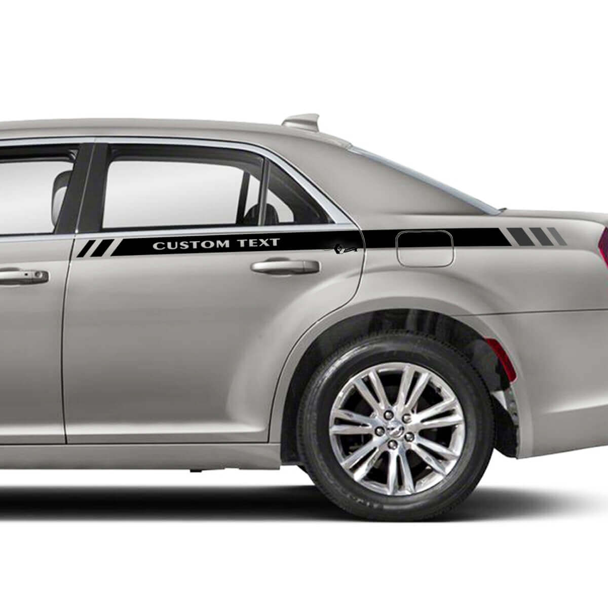 Aangepaste tekst achterste zijstrook vinylstickers voor Chrysler 300
