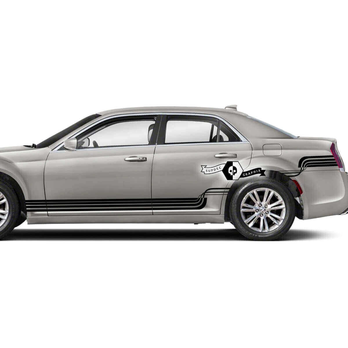 Chrysler 300 zijdeur grafische lijnen vinyl stickers stickers
