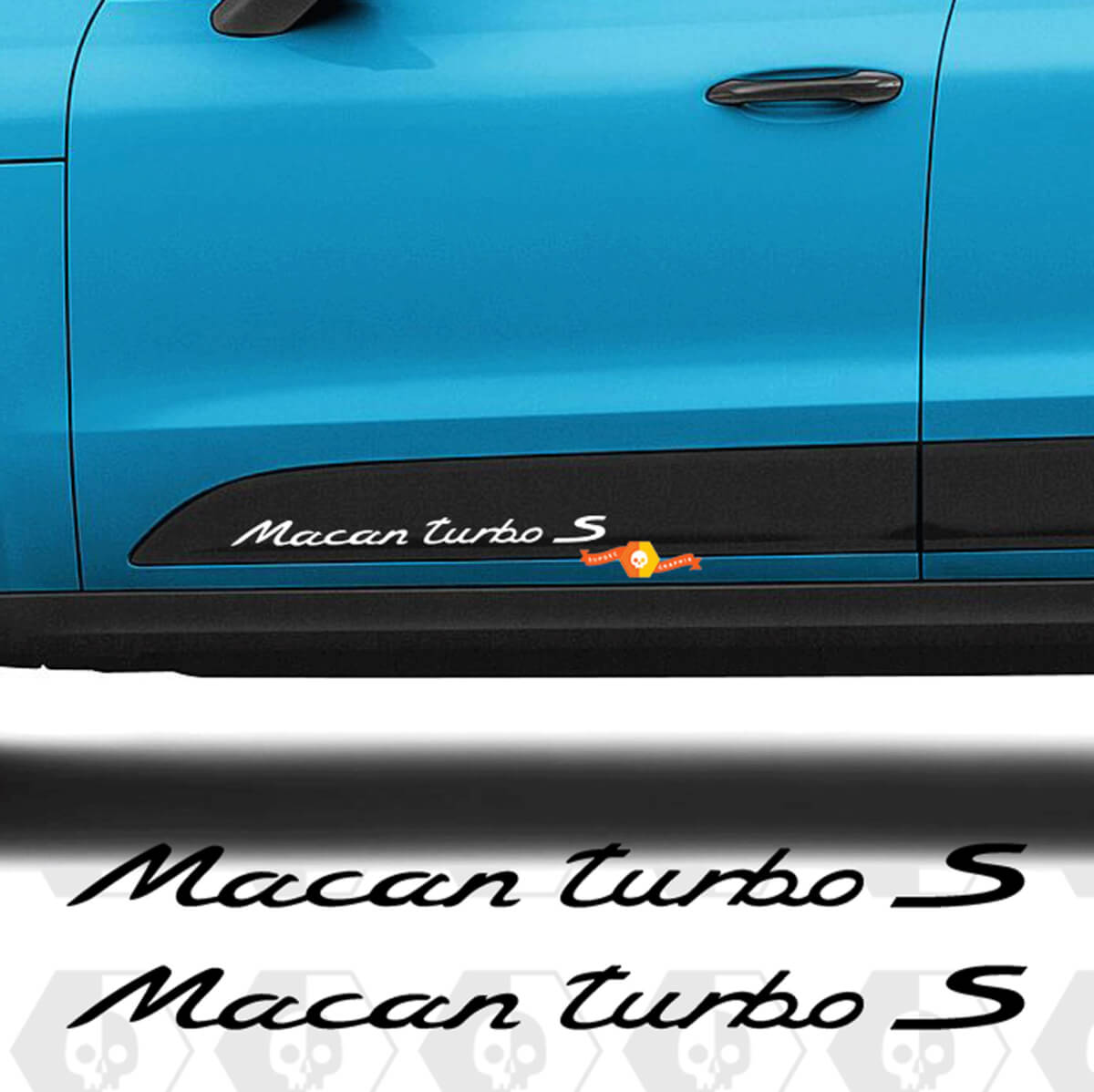 Paar Porsche Stickers Macan Turbo S Porsche Doors Side Decal Sticker
