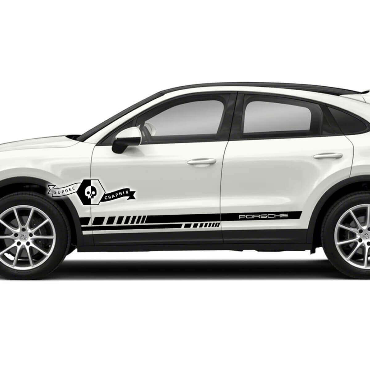 Rockerpanel Zijstrook Deursticker Kit voor 2023 Porsche Cayenne