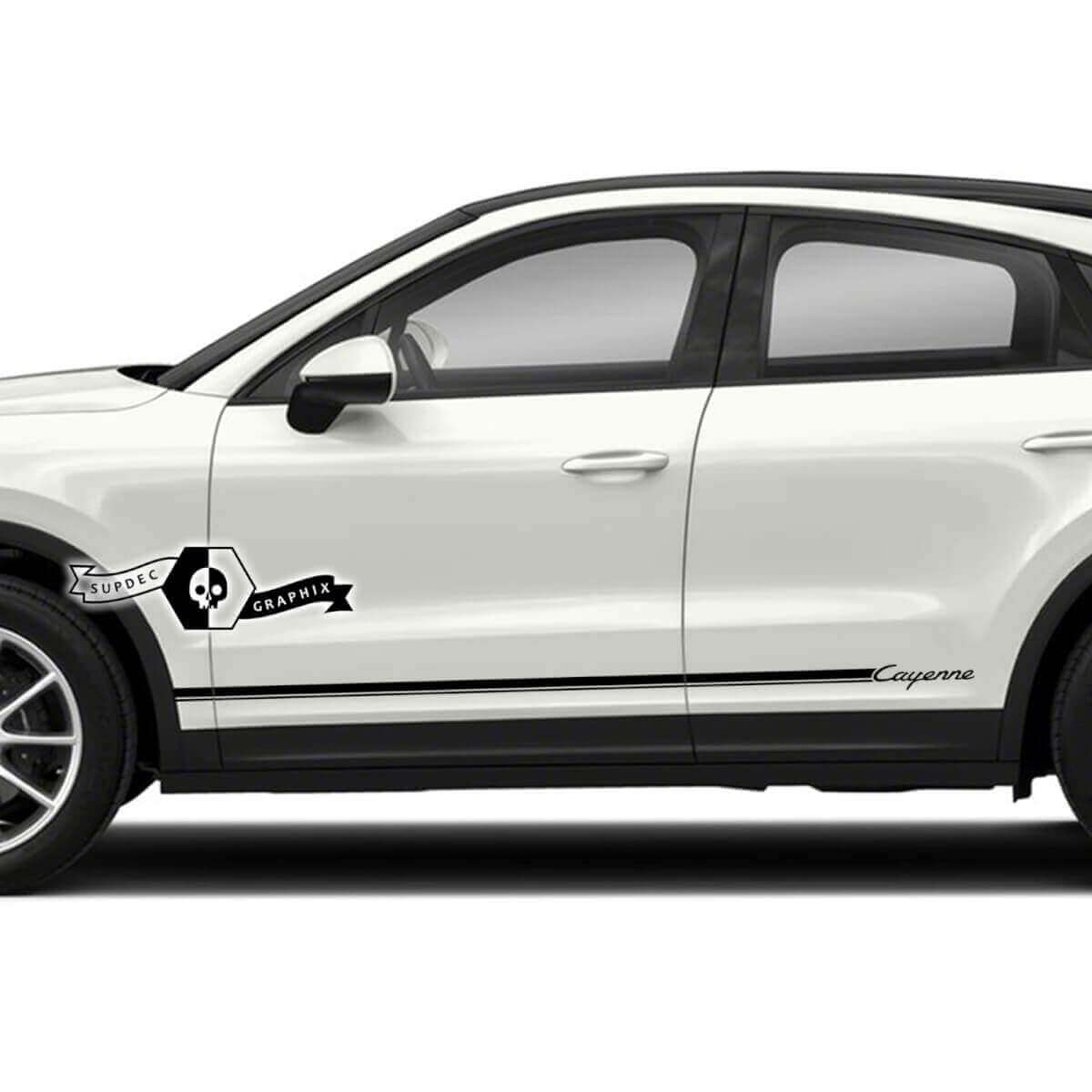 Cayenne dorpelstroken vinyl decal kit voor Porsche Cayenne 2023