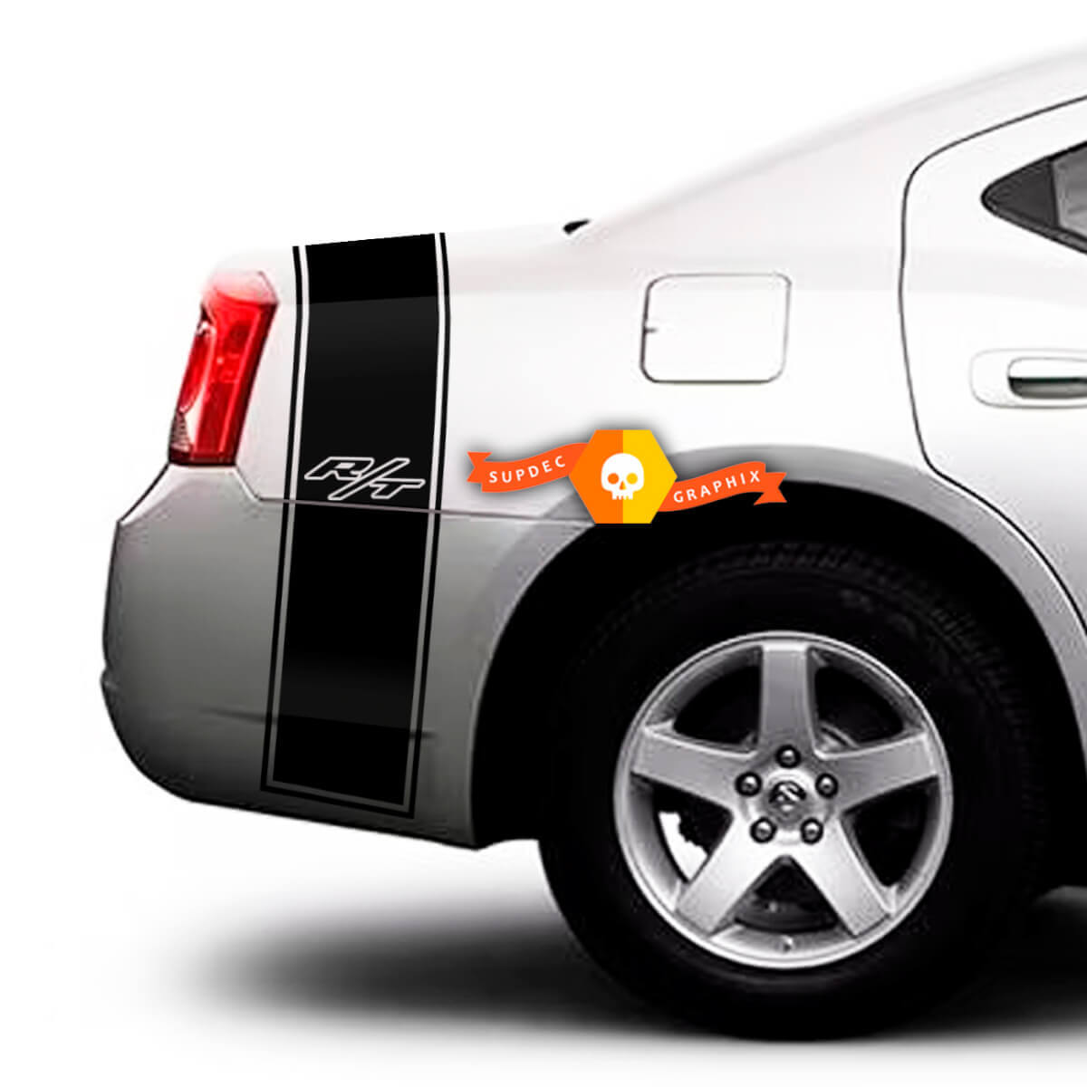 Kofferbak Band Streep Vinyl Decal Kit voor Dodge Charger 2009-2015