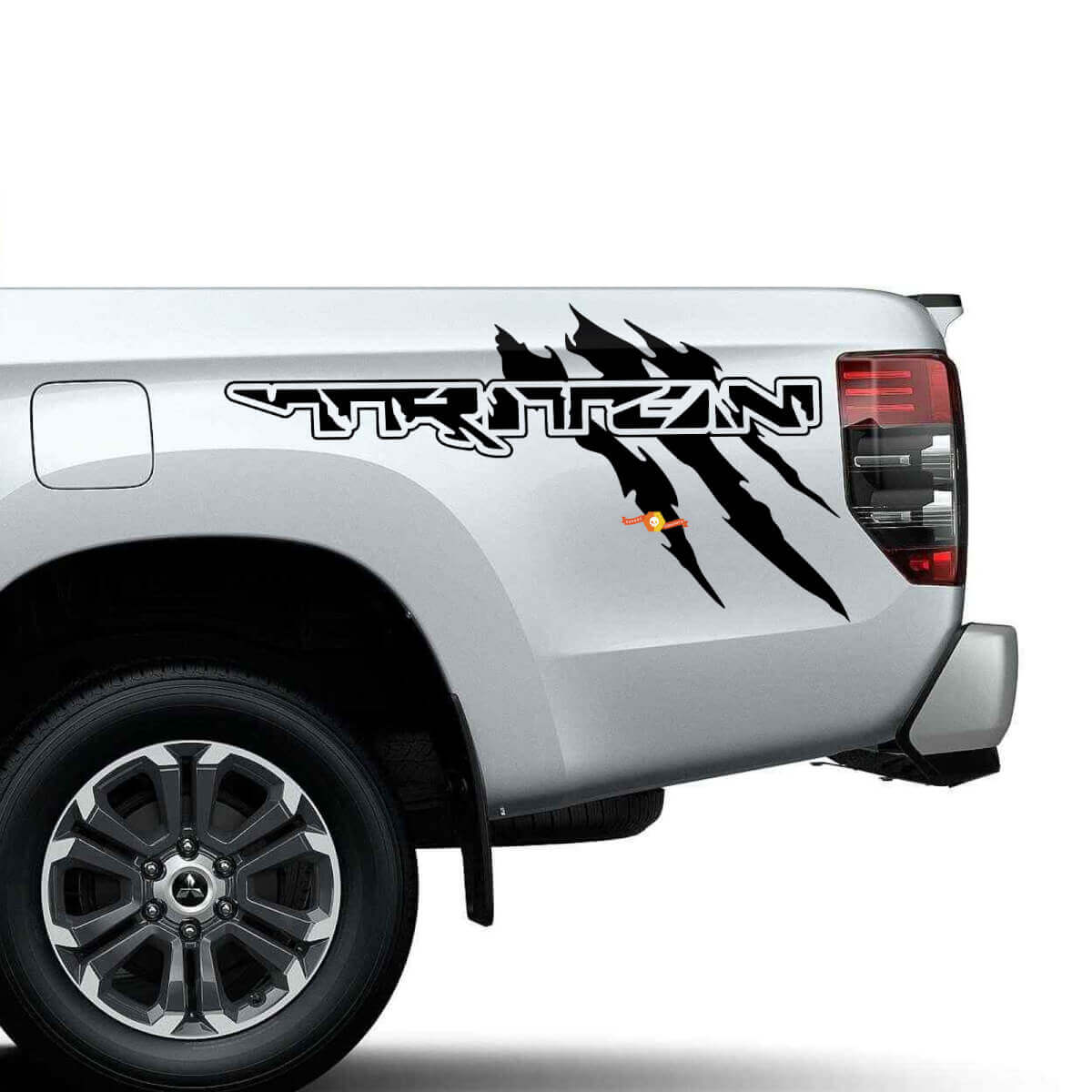 Zijbedklauwen Krabben Raptor Stijl Vinyl Decal Stickers Set voor Mitsubishi Triton
