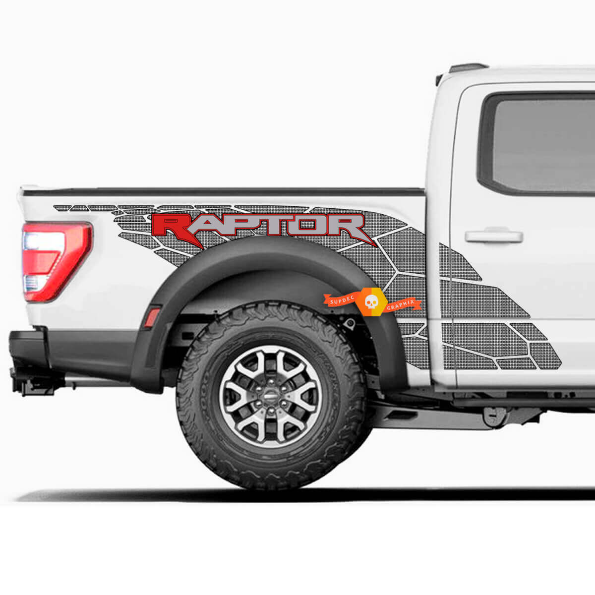 Geruite Splash Side Vinyl Sticker Kit voor Musclecar truck krachttruck