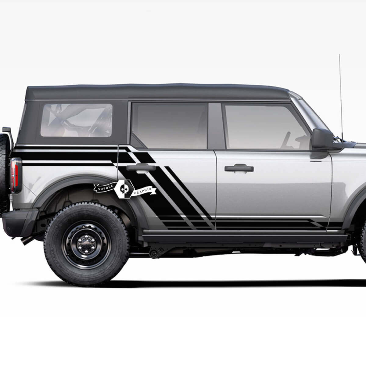 Paar deuren zijdeuren - Rocker Panel Graphics Splash Decals Stickers voor Ford Bronco 20212022 2023
