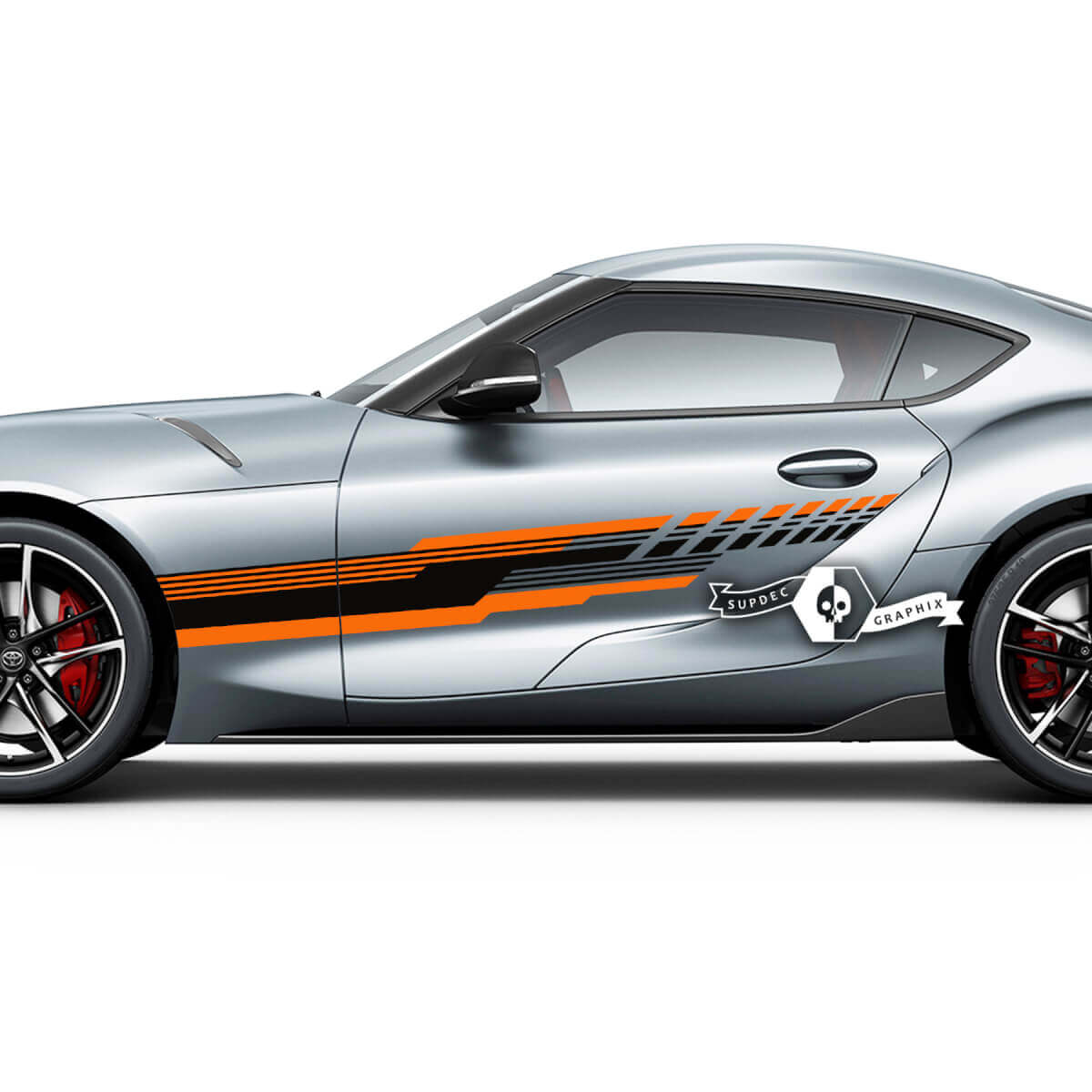 Toyota Supra MK V A90 A91 deuren zijlijnen strepen 2 kleuren Racing Graphics stickers stickers
