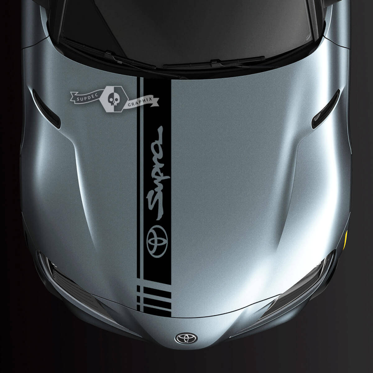 Racing motorkapstrip logo vinyl decal voor Toyota Supra MKV A90 A91