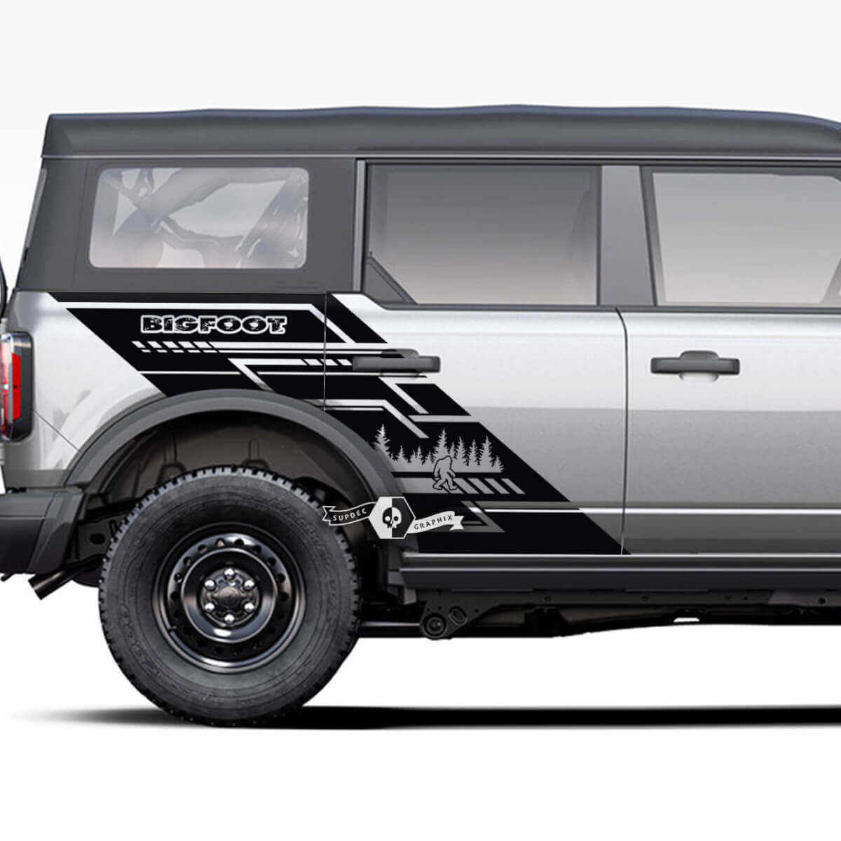 Paar Deuren Side Forest Bigfoot Graphics Splash Decals Stickers Bed Fender voor Ford Bronco 20212022 2023
