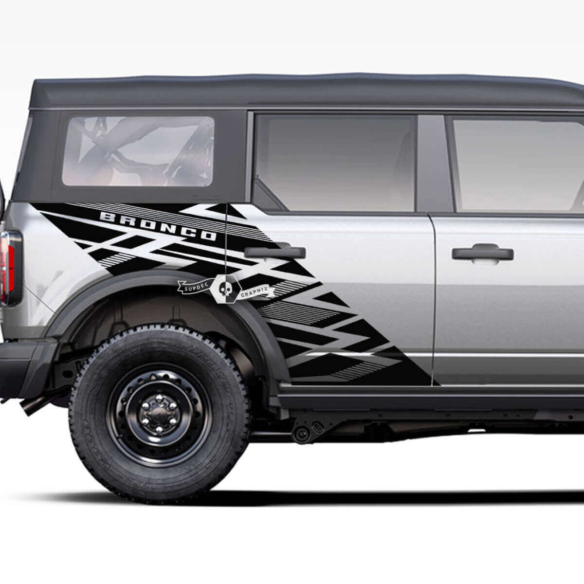 Zijbed Ford Bronco Achter Fender Graphics Splash -stickers Stickers
