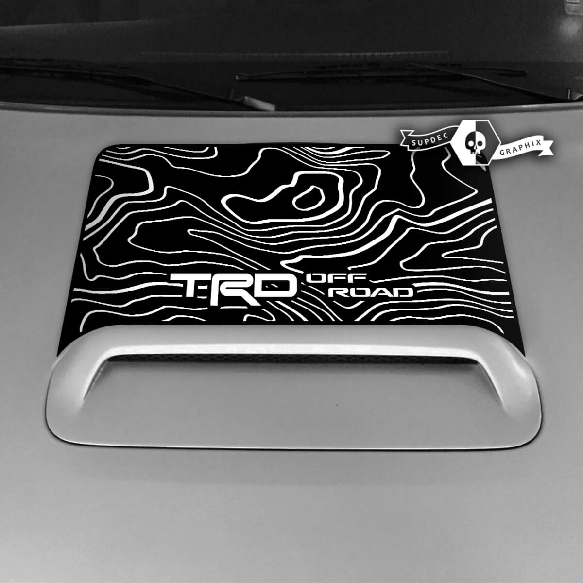 Toyota 4runner TRD Hood Scoop Sticker Decal Grafische Topografische Kaart 2 Kleuren 2020 2021 2022 2023
