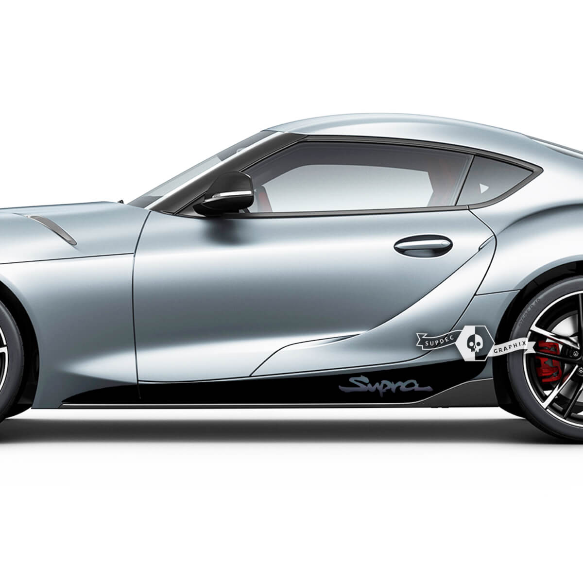 Paar Toyota Supra MKV A90 A91 Rocker Panel Stripe Side Graphics Decals Stickers
