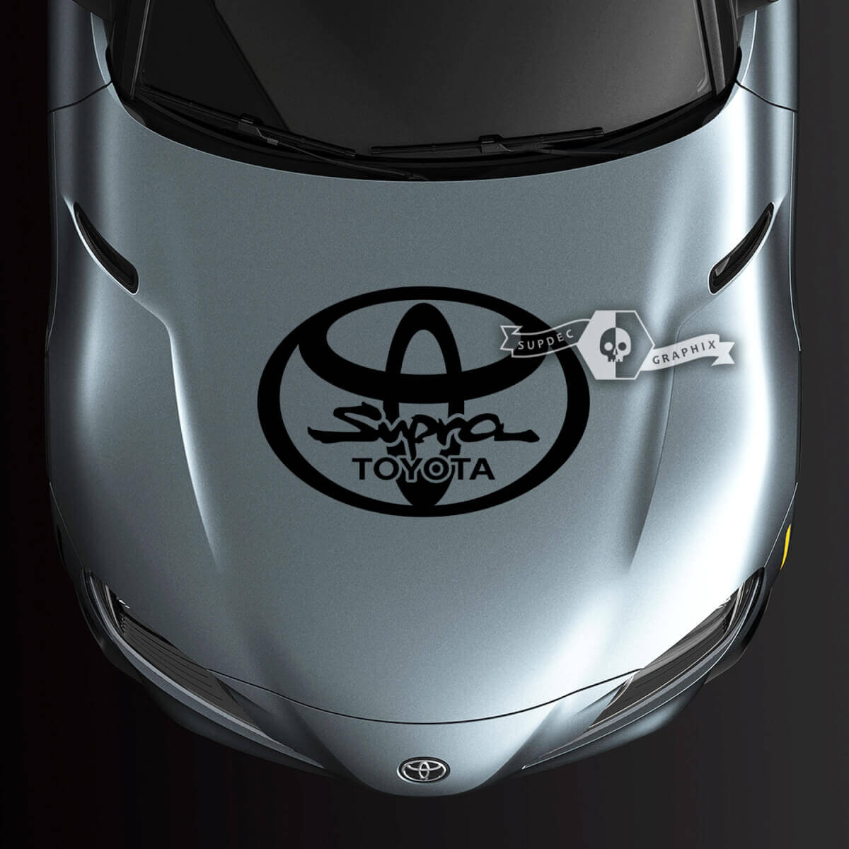 Paar Toyota Supra MKV A90 A91 Motorkap Logo Graphics Decals Stickers
