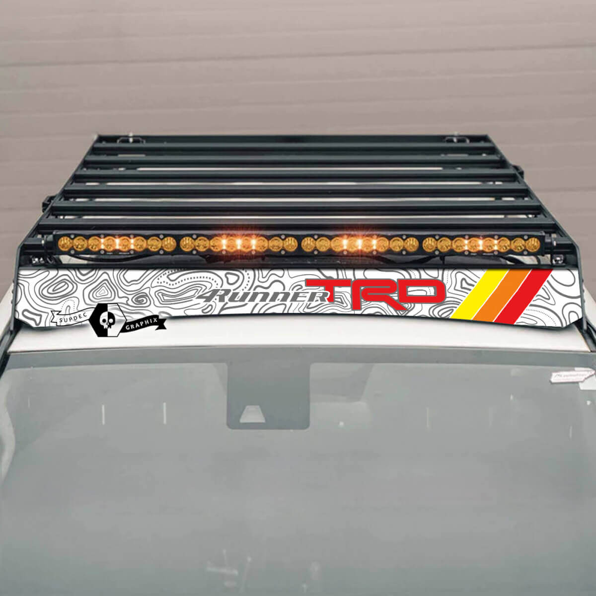 TRD Topografische Dakdrager Afdekking Vinyl Decal voor Toyota 4Runner 2014-2023+