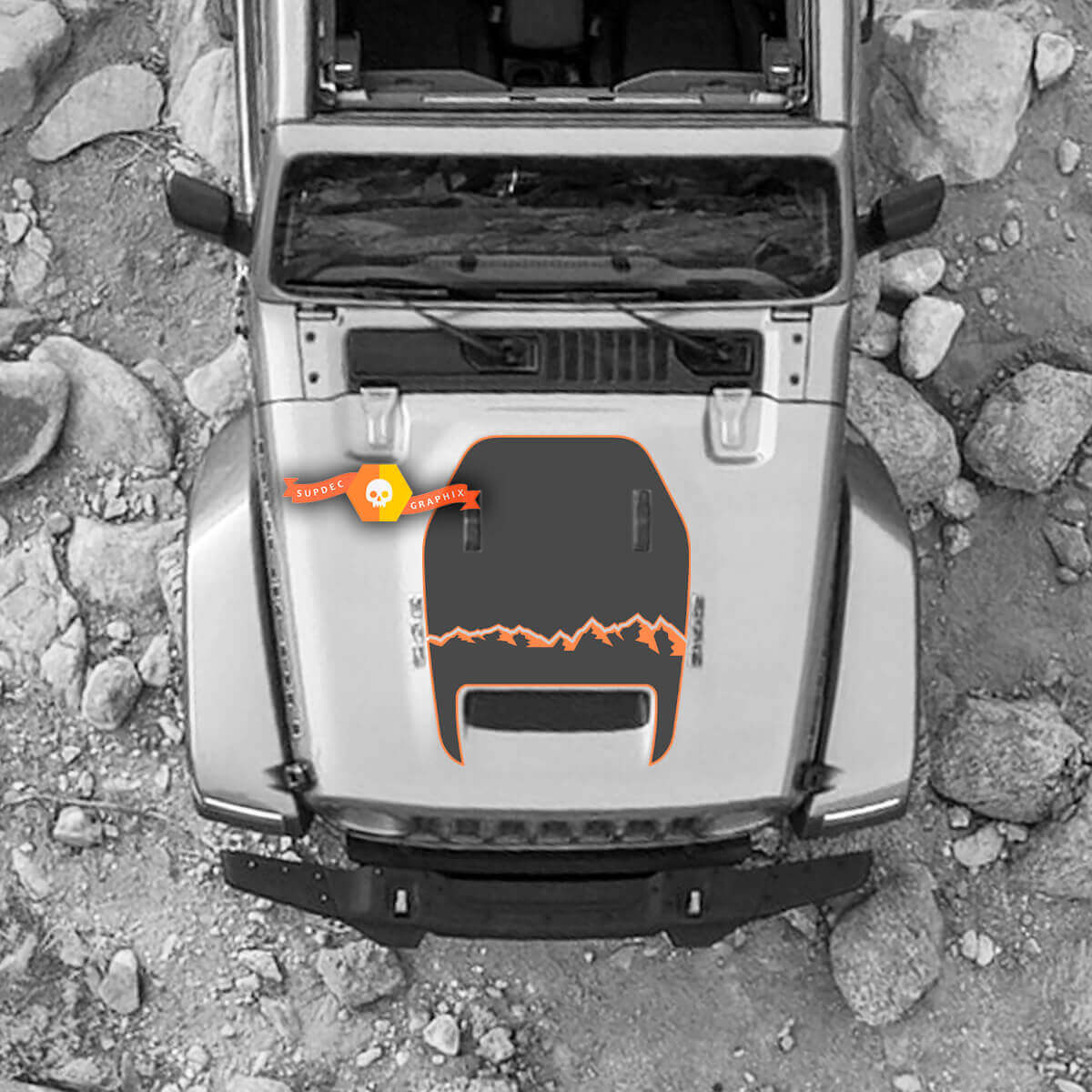 Kap voor 2021 2022 2023 Jeep 1941 Edition Wrangler Rubicon Sticker Graphics Vinyl SupDec Design
