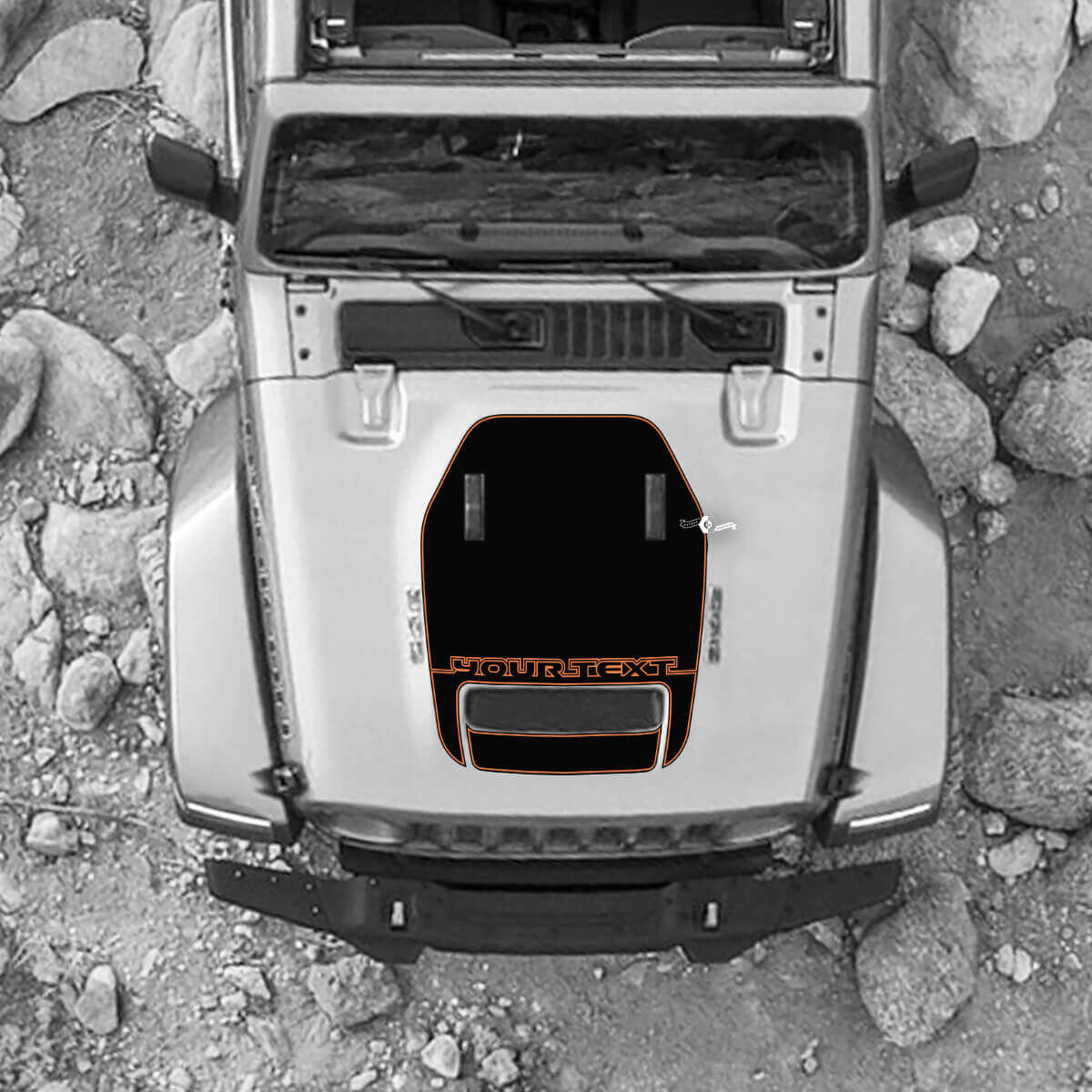 Hood Voor 2021 2022 2023 Jeep Mountains Wrangler Logo Rubicon Sticker Graphics Vinyl SupDec Ontwerp 2 Kleuren
