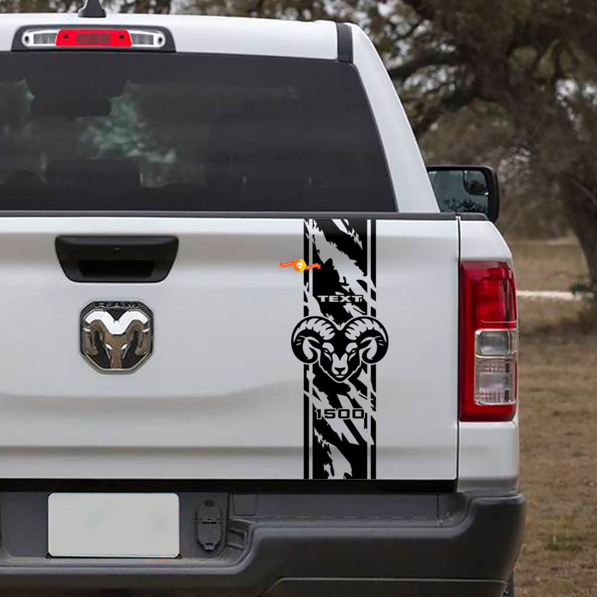 Hemi Versleten Stijl Stripe Achterklep Vinyl Decal Sticker voor Dodge Ram 1500