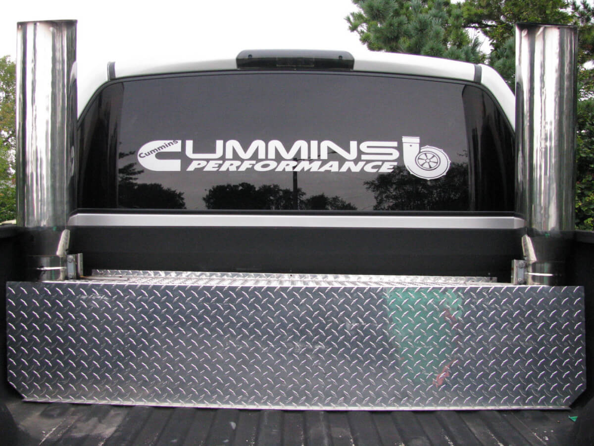 Cummins Performance achterruit vinyl sticker voor Dodge Ram trucks