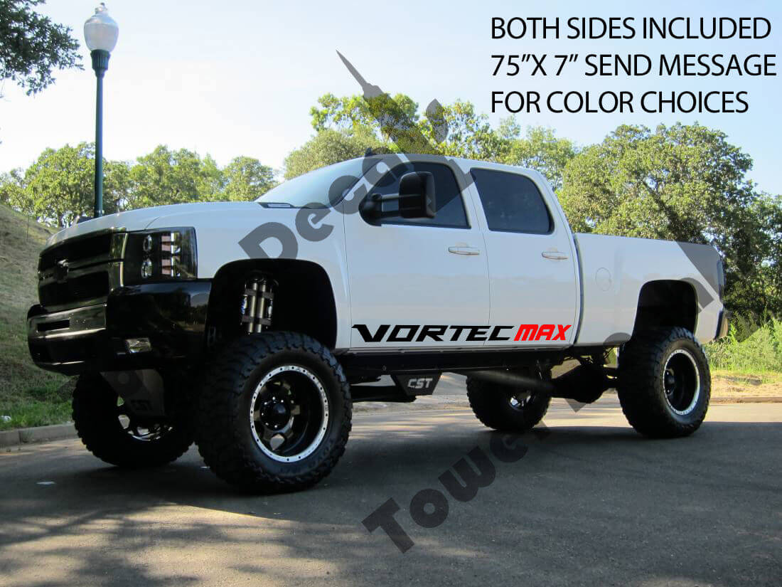 Vortec Max Vinyl Decal Kit voor Zijkant Deur voor Chevy Silverado GMC Sierra