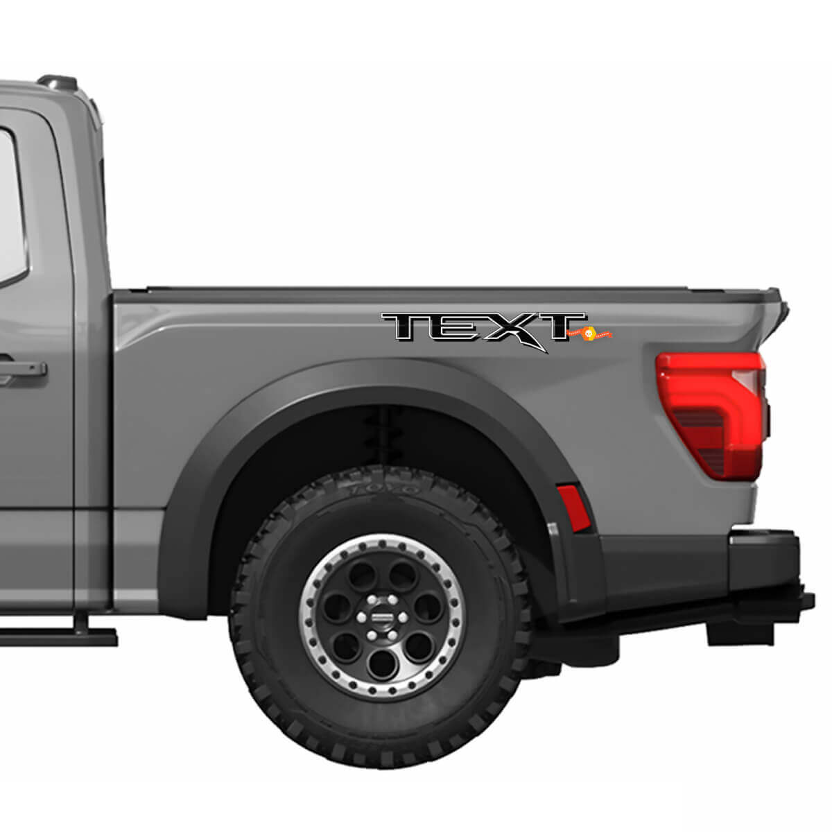 Aangepaste tekst Gen 3-stijl nachtkast vinyl sticker set voor musclecar truck power truck