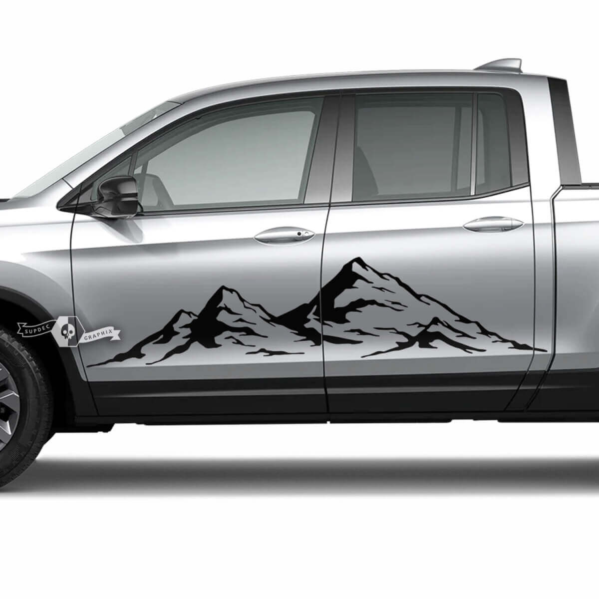Paar Honda Ridgeline Mountains vinyl body Doors Decal Sticker Graphics
