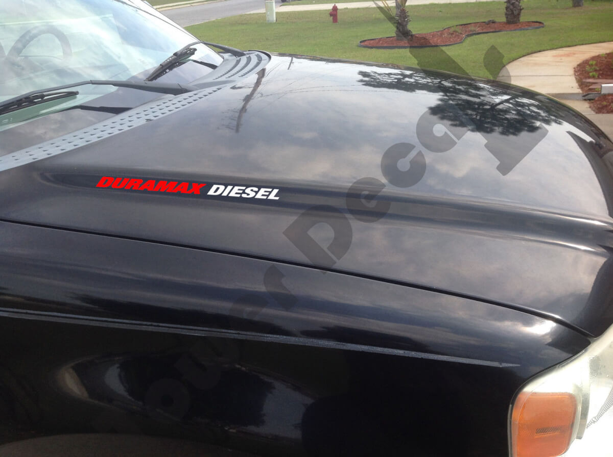 Duramax Diesel Motorkap Vinyl Stickers voor Chevy Silverado GMC Sierra