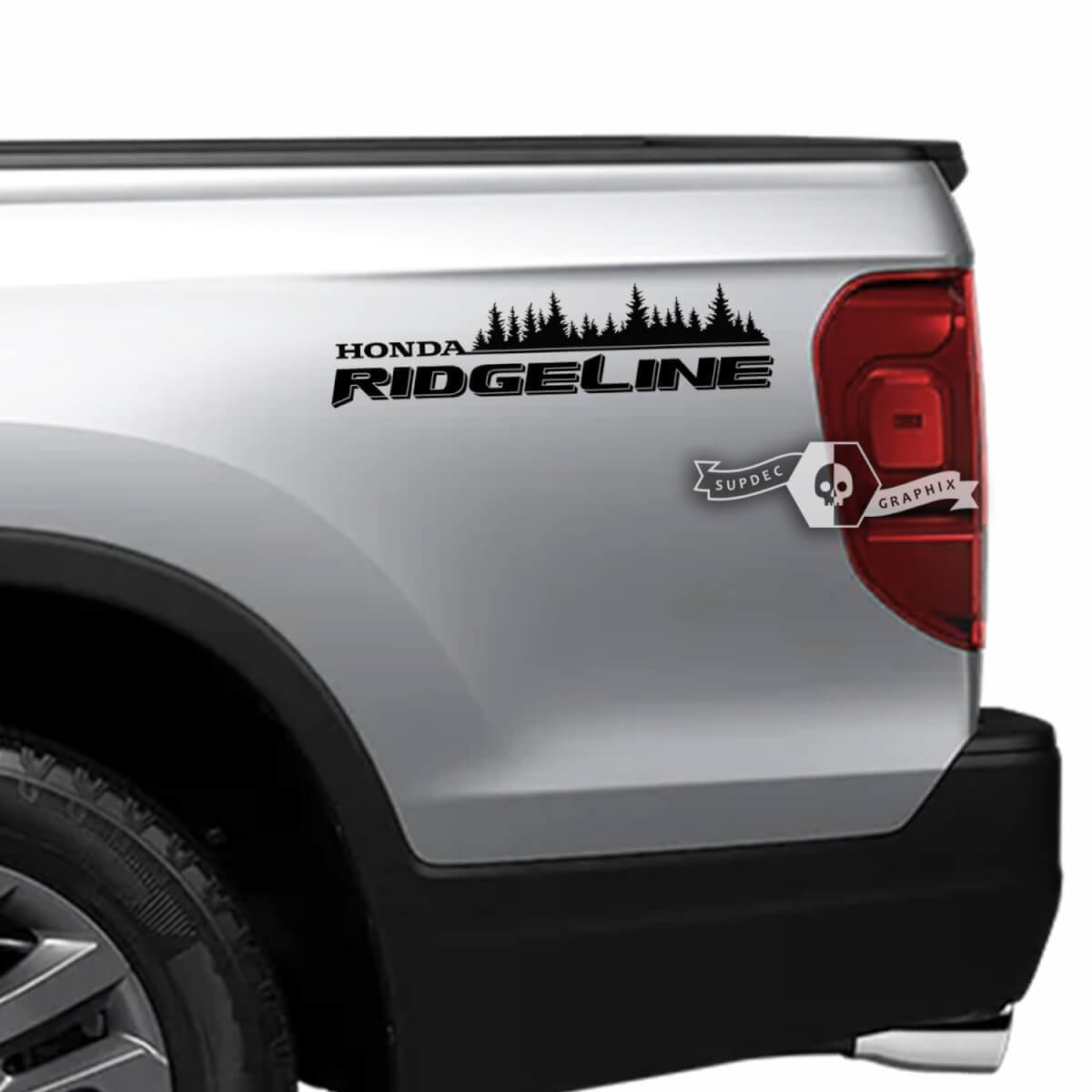 Ridgeline Forest Style Achter Zij Vinyl Decal Kit voor Honda Ridgeline 2023