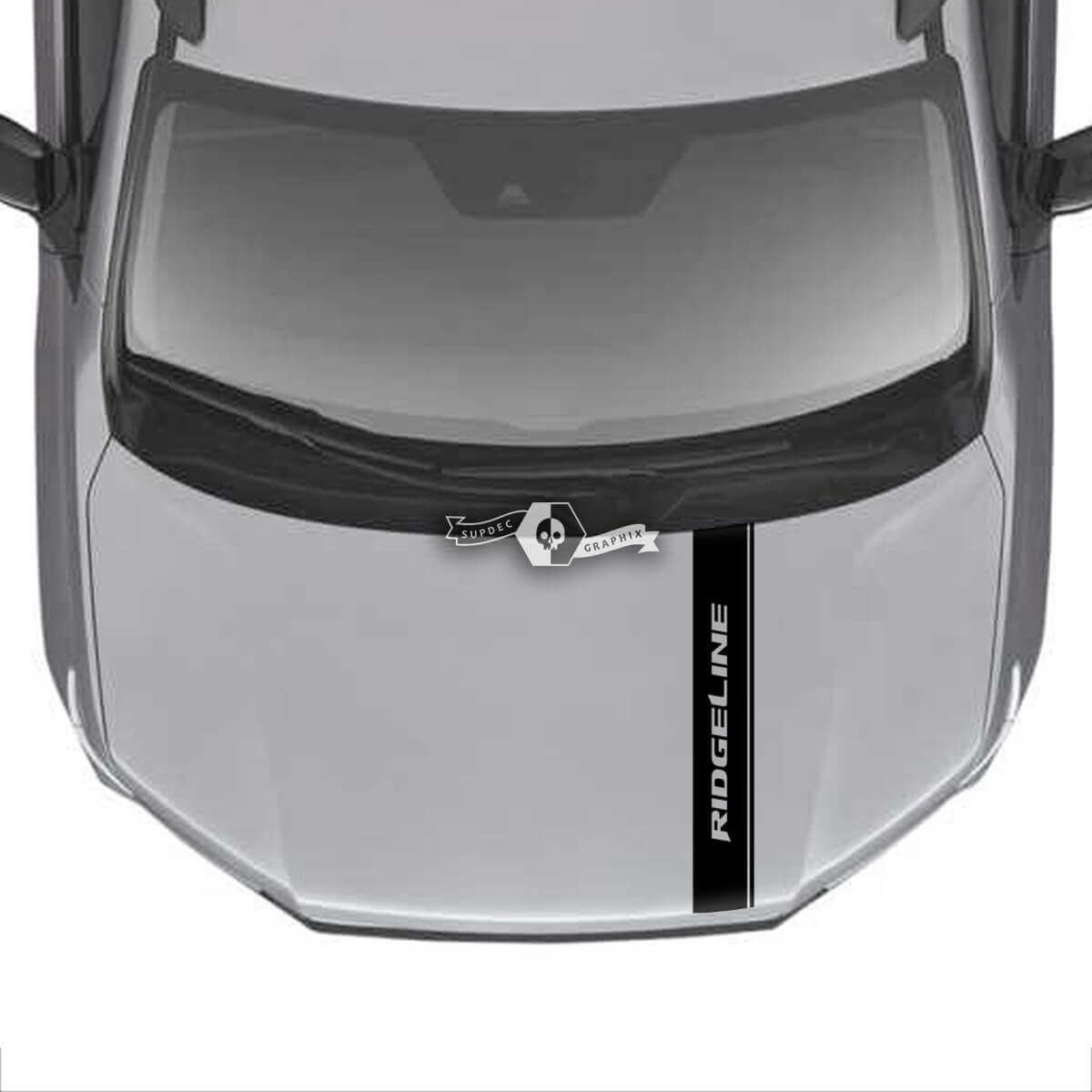 Hood Honda Ridgeline Stripe Logo Trim Vinyl Decal Stickers Sticker Graphics SupDec Design
