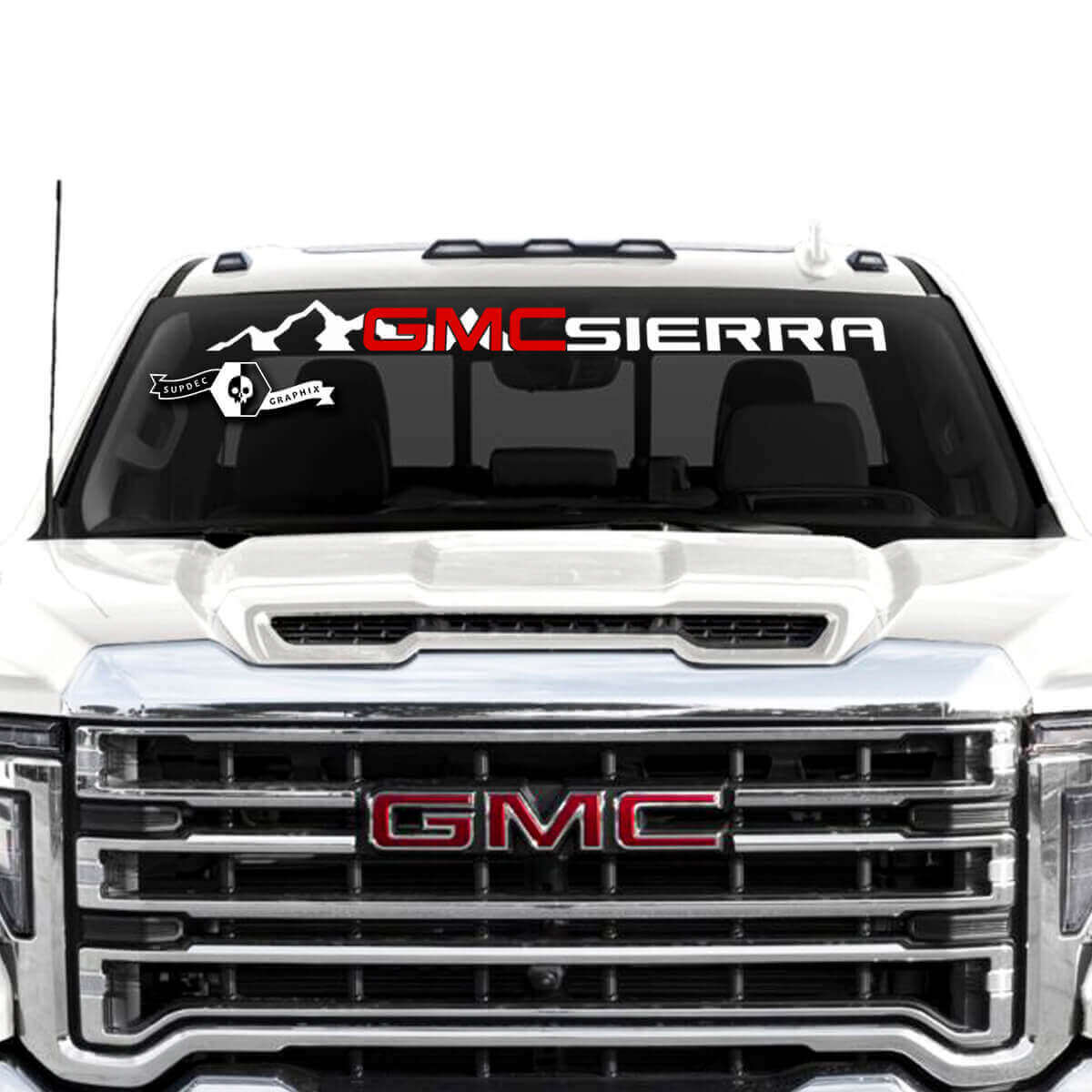 Mountain Style Windshield Banner Vinyl Sticker Voor GMC Sierra 2500HD