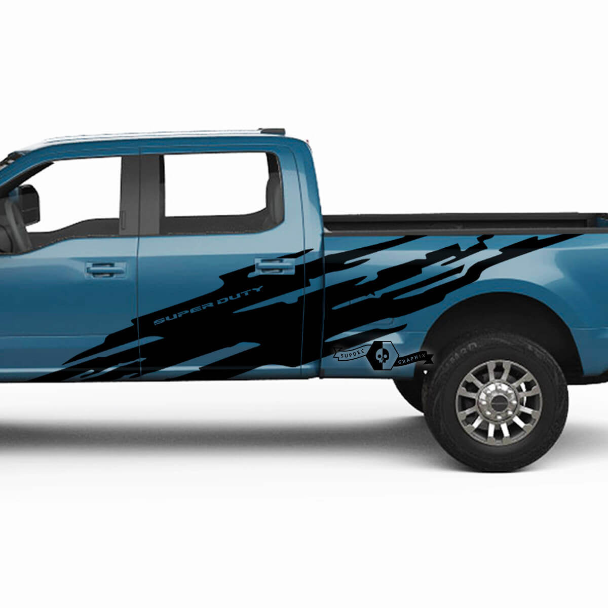 Paar Ford Super Duty 2023 Body Doors Bed Mud Splash Decals Side Stickers Graphics Vinyl
