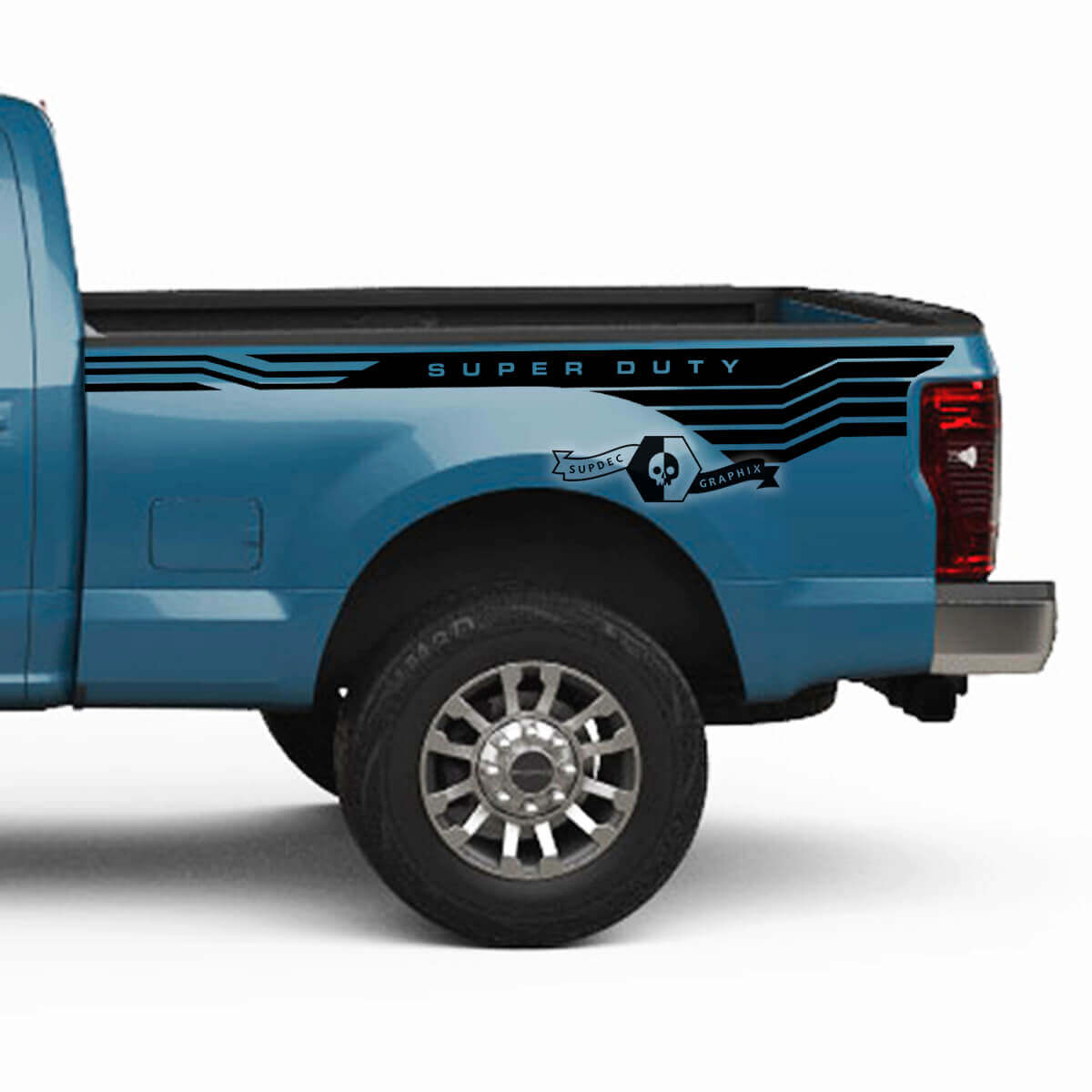 Paar Ford Super Duty 2023 Bed Fender Lines Decals Side Stickers Graphics Vinyl
