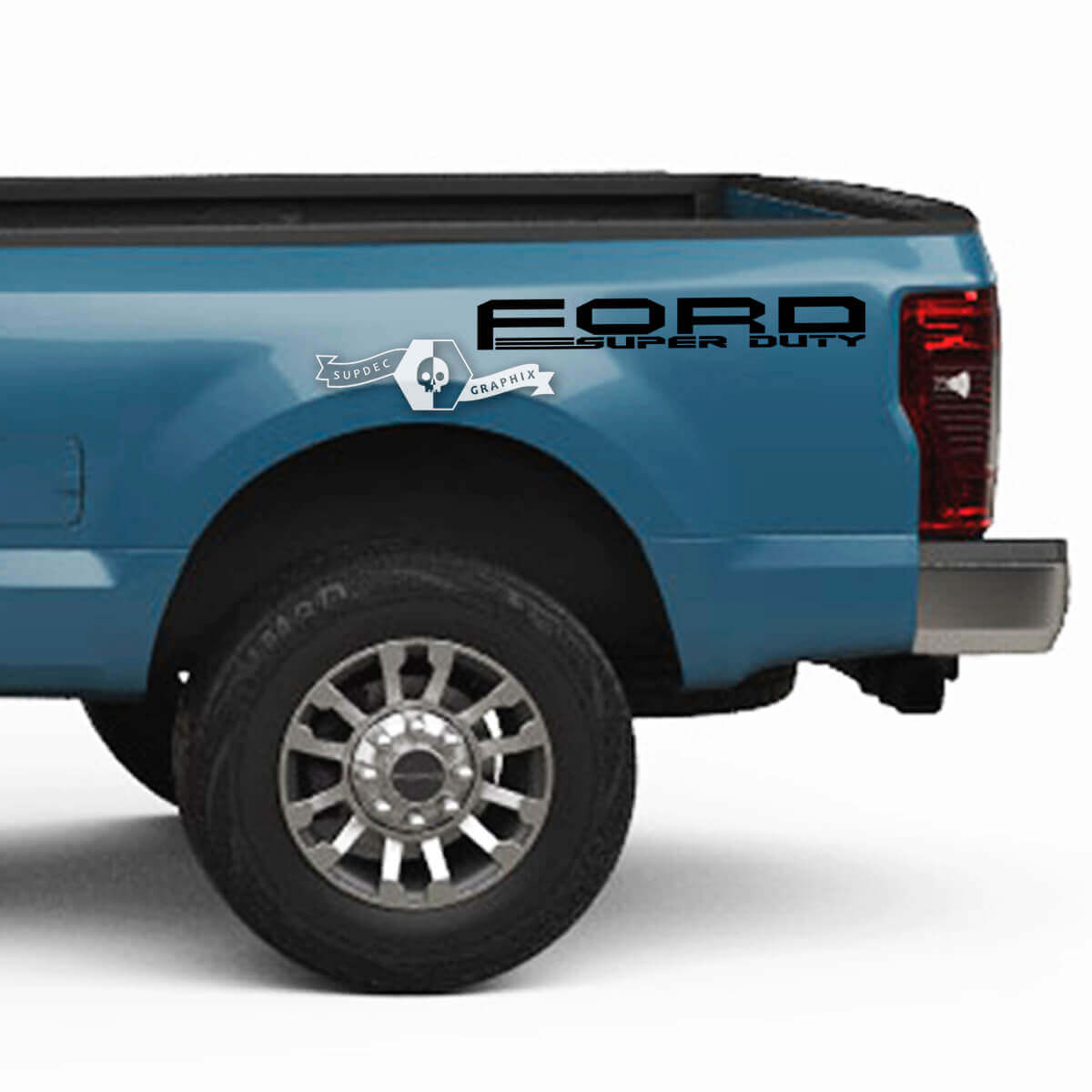 Paar Ford Super Duty 2023 Logo Bed Fender Decals Zijstickers Graphics Vinyl
