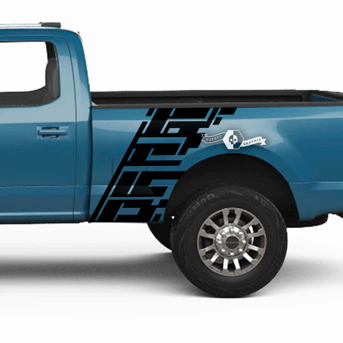 Paar Ford Super Duty 2023 Body Fender Bed Geometry Splash Decals Side Stickers Graphics Vinyl
