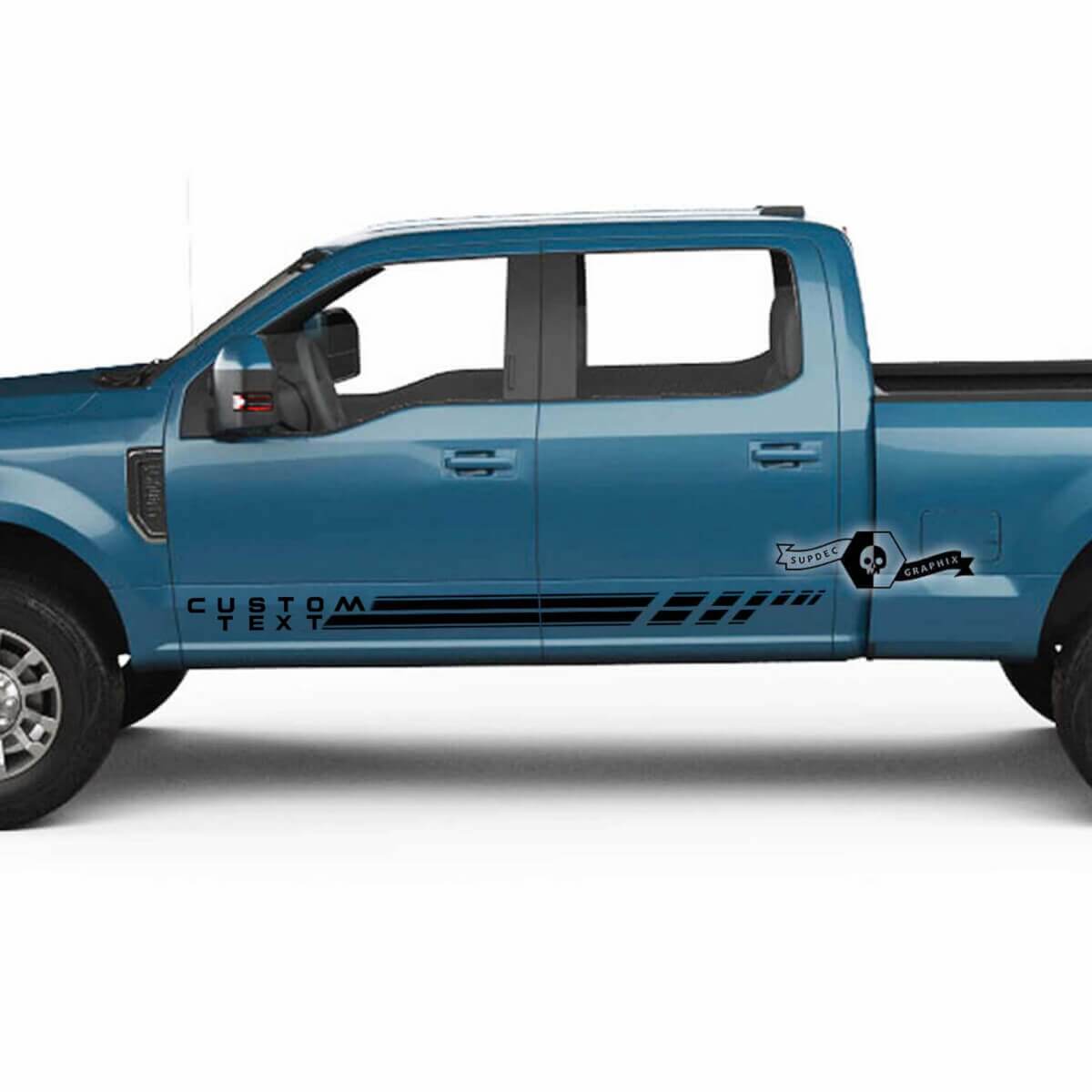 Ruitjesstrepen Rocker Panel Vinylstickers voor Musclecar Super Duty