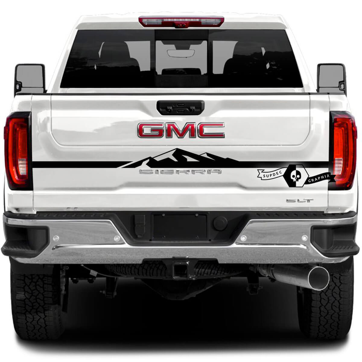Mountain Style Stripe Achterklep Vinyl Decal Voor GMC Sierra 2500HD 2022-23