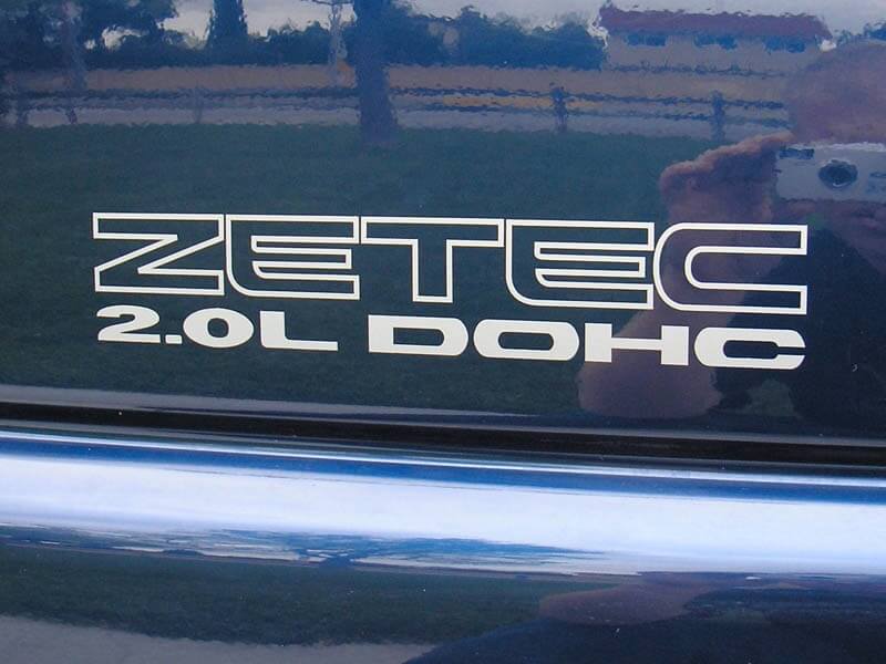 Zetec 2.0L DOHC Zij Vinyl Decal Set voor Musclecar Escort ZX2 1997-2002