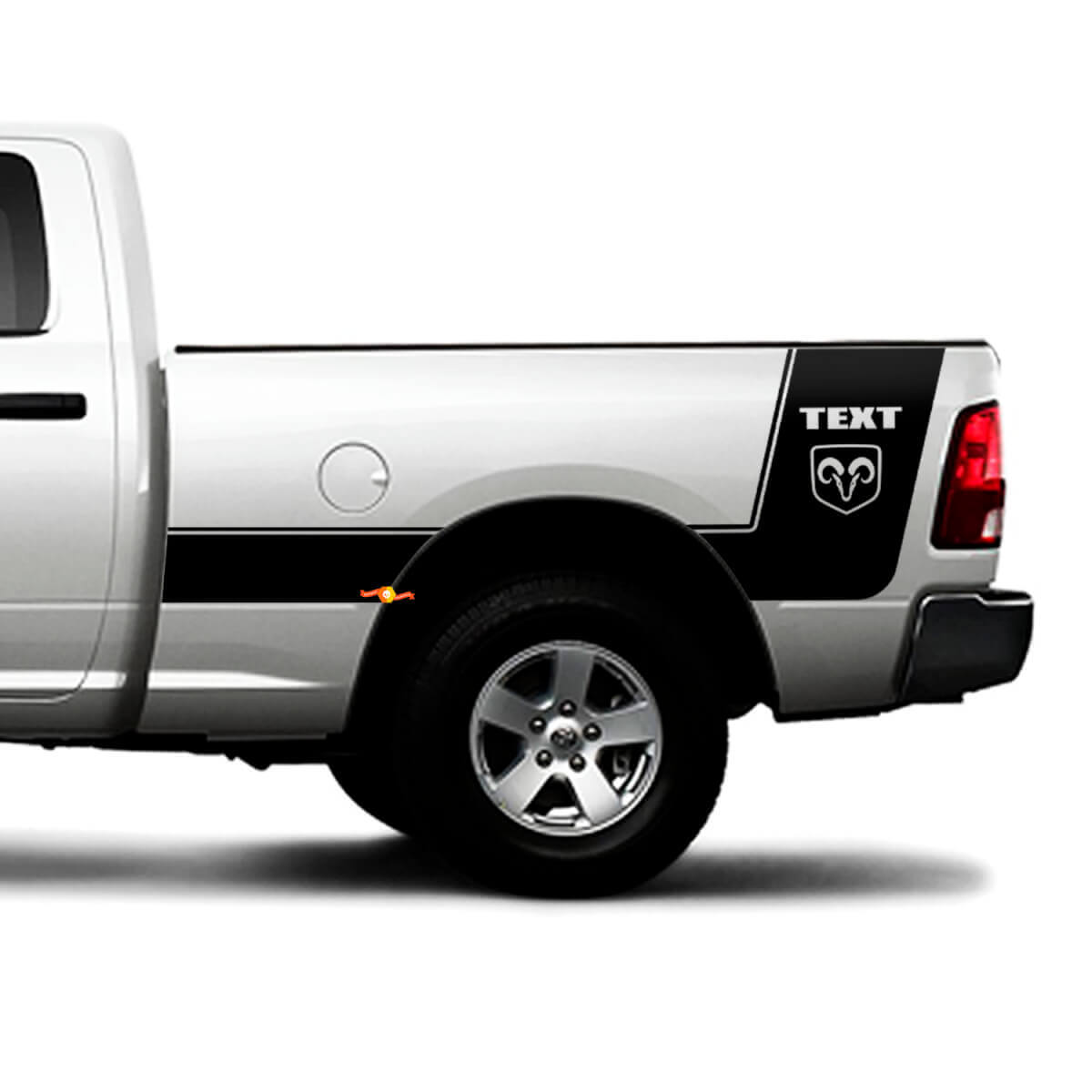 Hemi Logo Custom Strepen Zijvinyl Decal Sticker voor Dodge Ram 1500