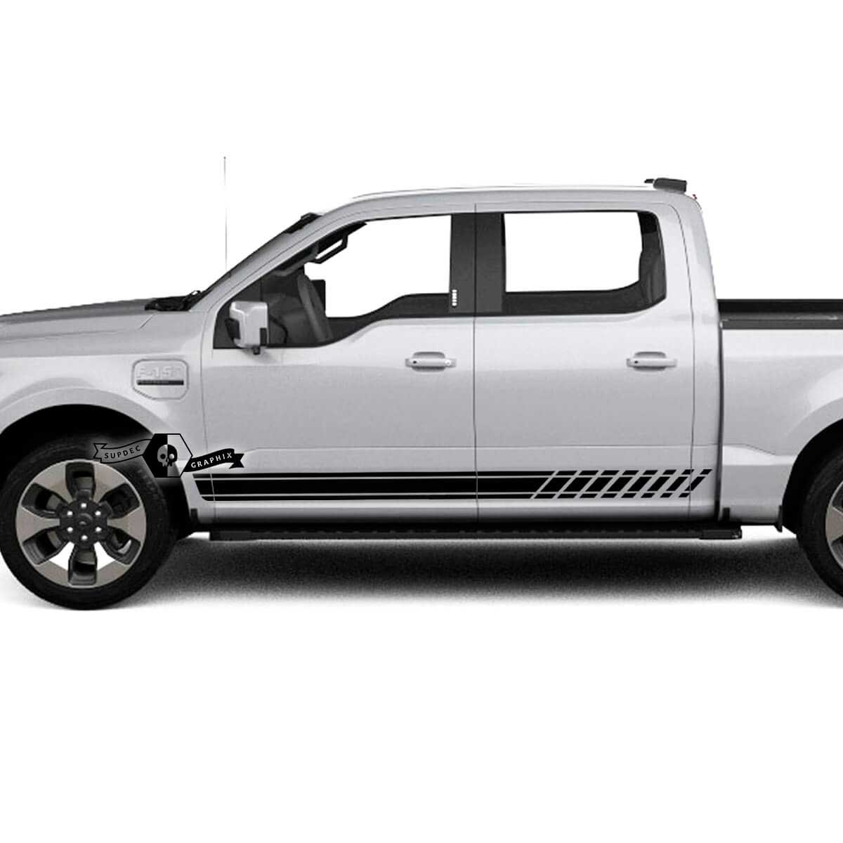 Paar Musclecar truck Lightning 2022 2023 Rocker Panel Lines Stripes Body Doors Decals Side Stickers Graphics Vinyl
