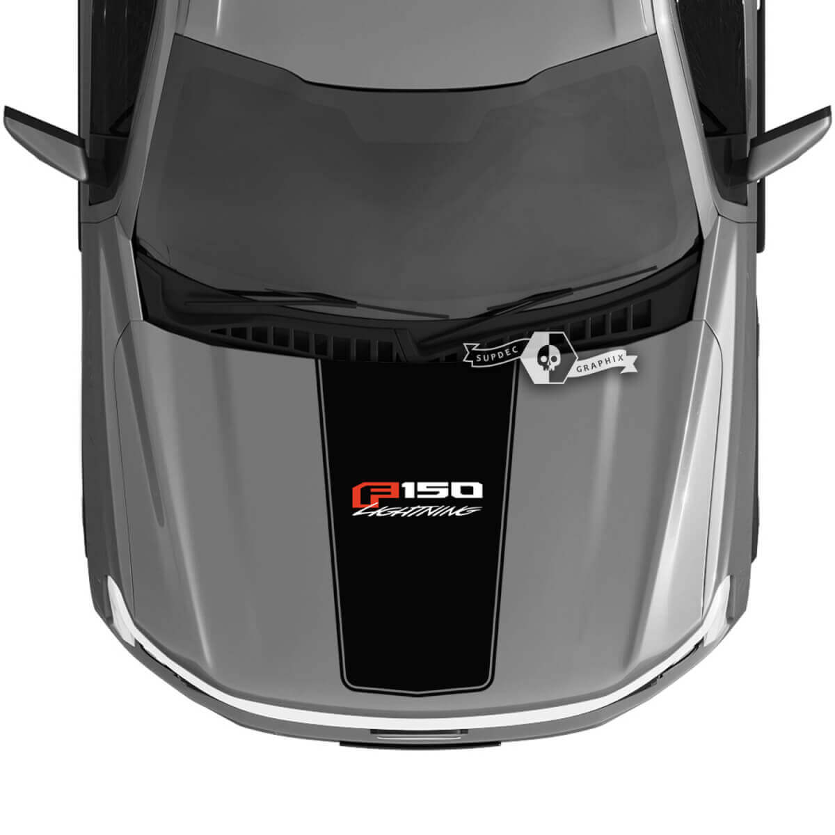 Kap Ford F-150 Lightning 2022 2023 Blackout Lightning Trim Decals Stickers Graphics Vinyl Logo 3 Kleuren
