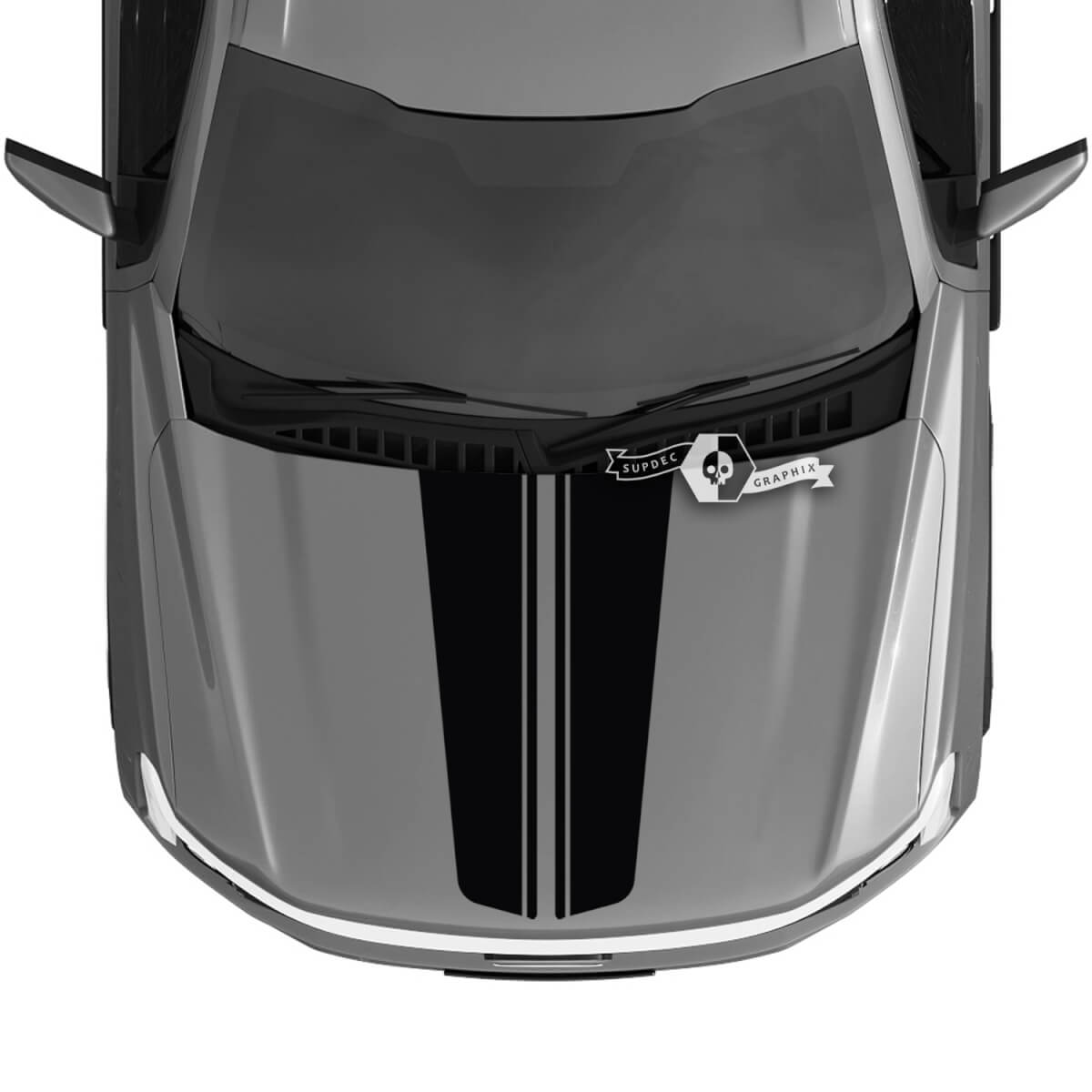 Kap Ford F-150 Lightning 2022 2023 Blackout Lightning Dual Decals Stickers Graphics Vinyl
