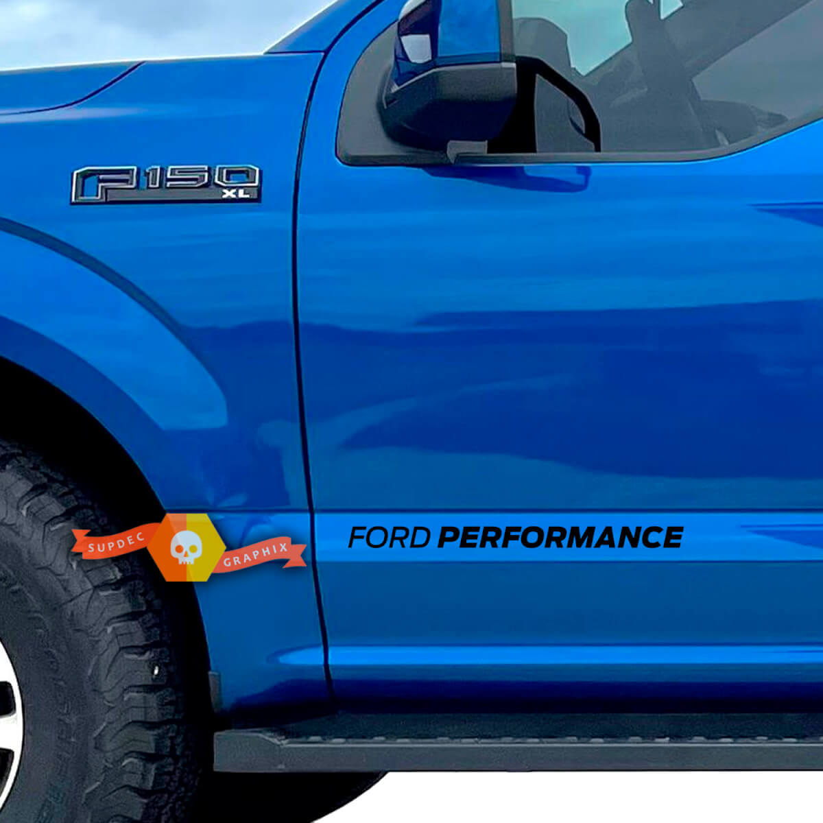 Paar Ford F-150 Raptor FORD PERFORMANCE Sport Racing Streepembleem Auto Vrachtwagen Ford Performance
