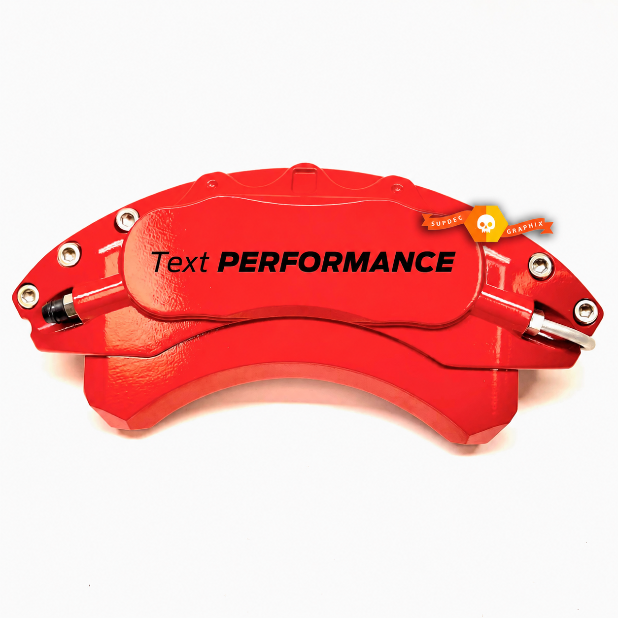 Text PERFORMANCE Single Color Caliper Lettering Universeel Vinylsticker voor Ford