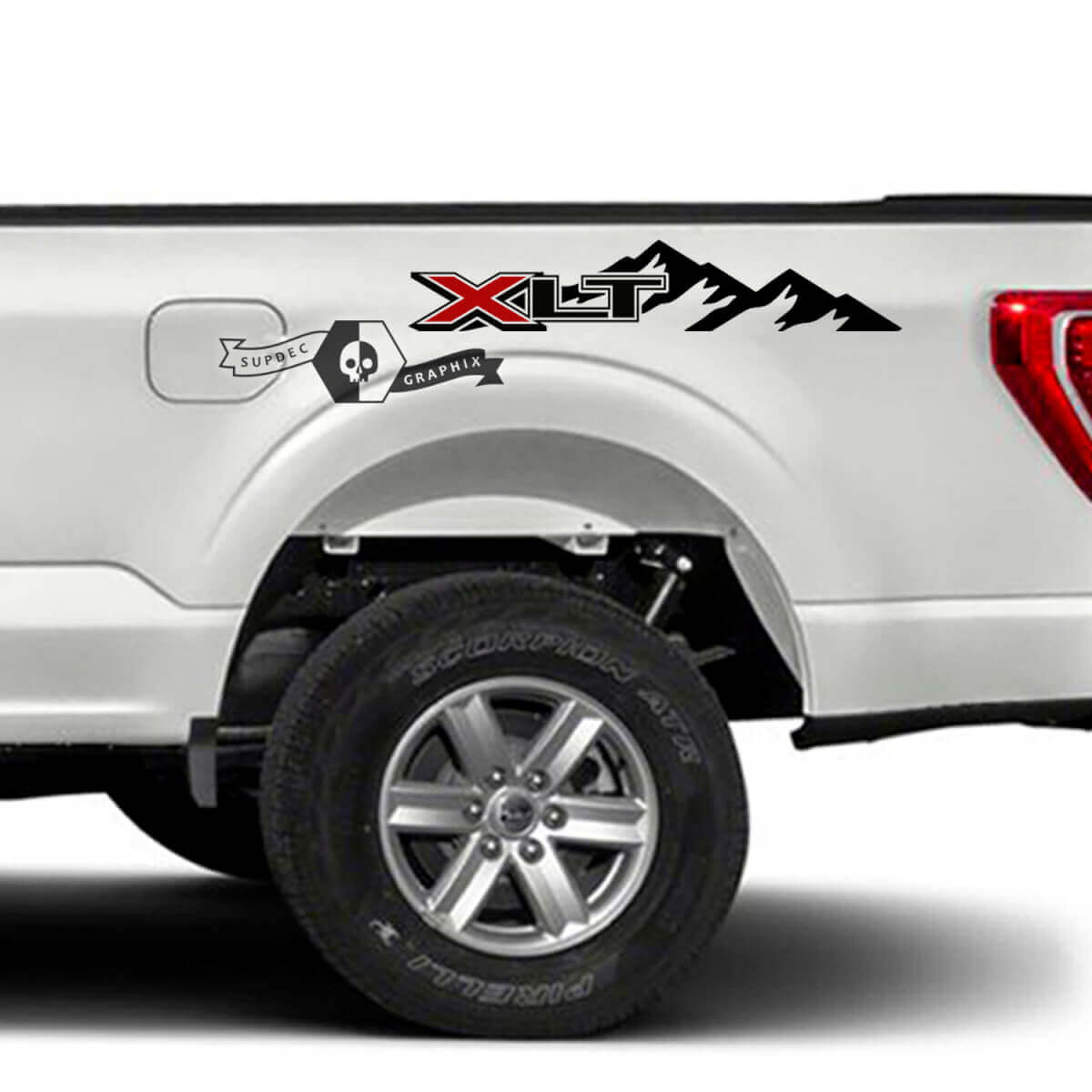 XLT-logo Mountains Vinyl Sticker Kit voor Zijwand Musclecar truck XLT