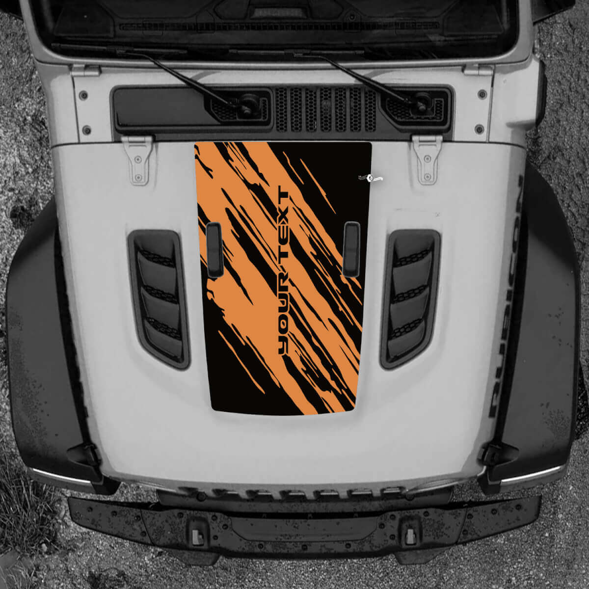 Kap Jeep RUBICON Wrangler JL Vinyl Mud Splash 2018 + Up Banner Decal Sticker Graphics
