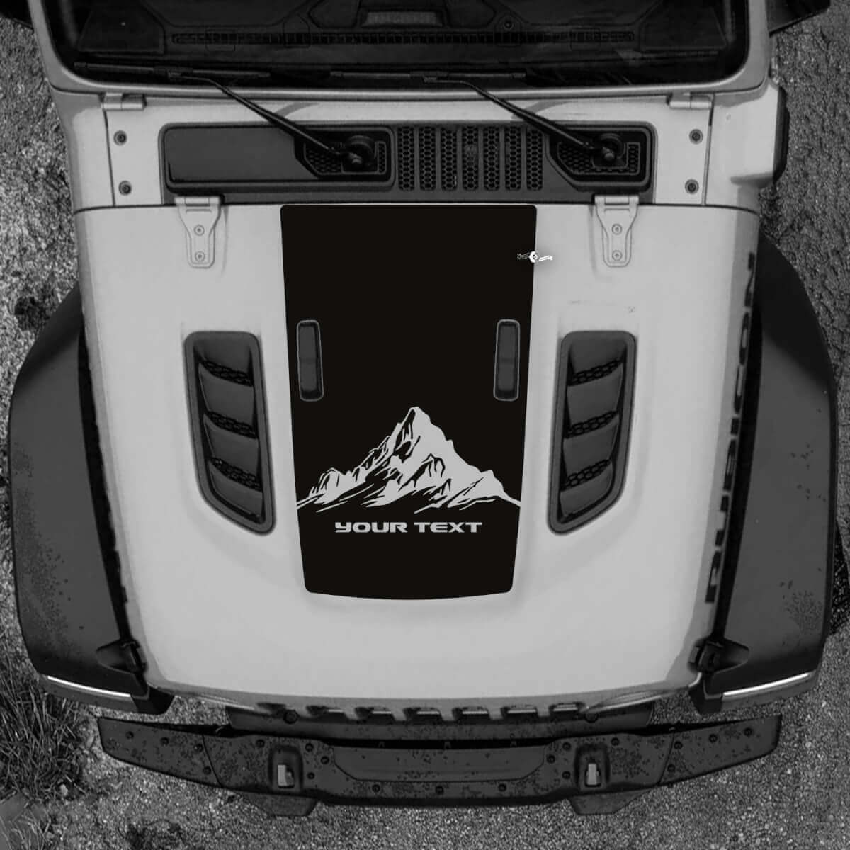 Kap Jeep RUBICON Wrangler JL Vinyl bergen 2018 + omhoog sticker sticker graphics
