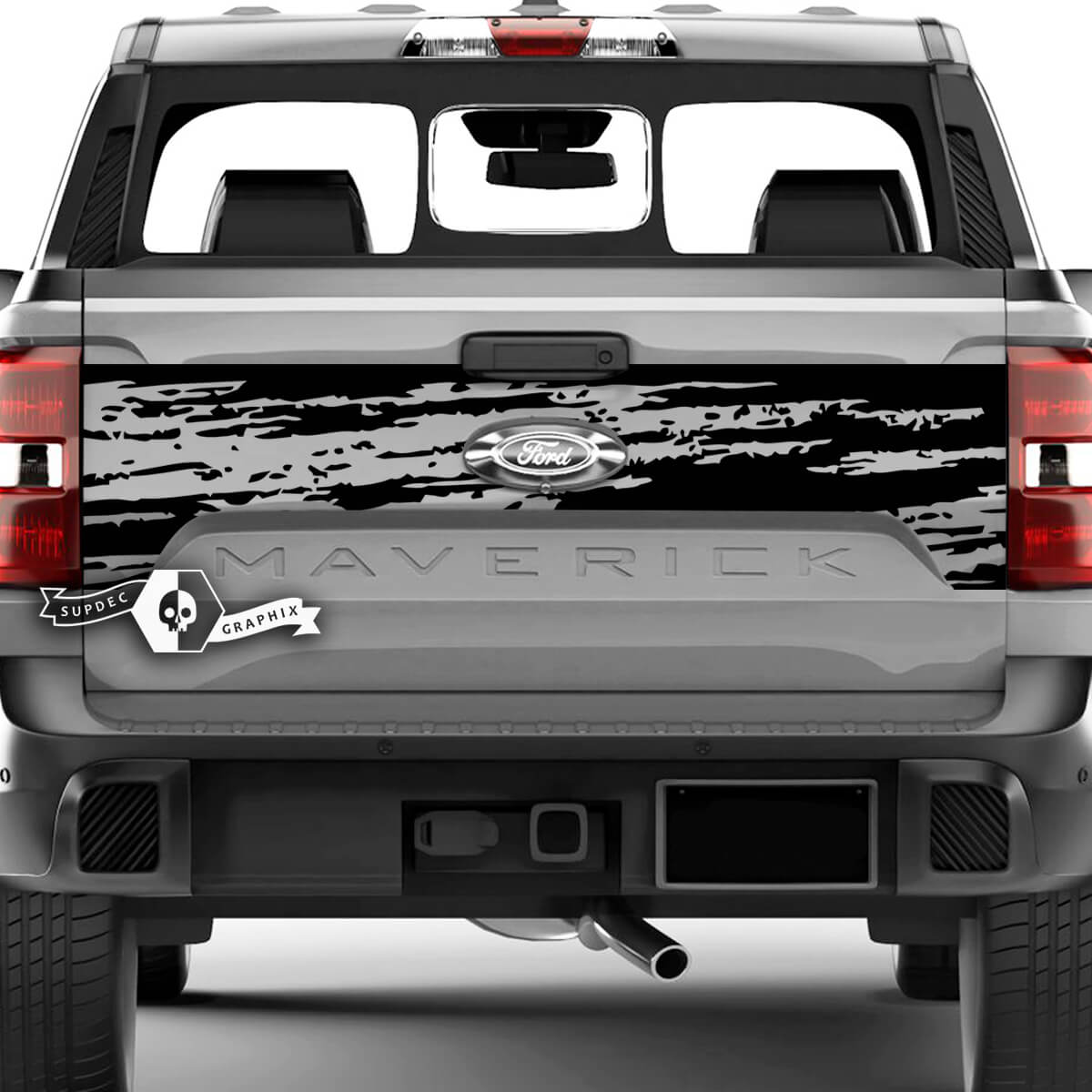 Ford F-150 XLT Maverick achterklep Splash Mud Graphics zijstickers
