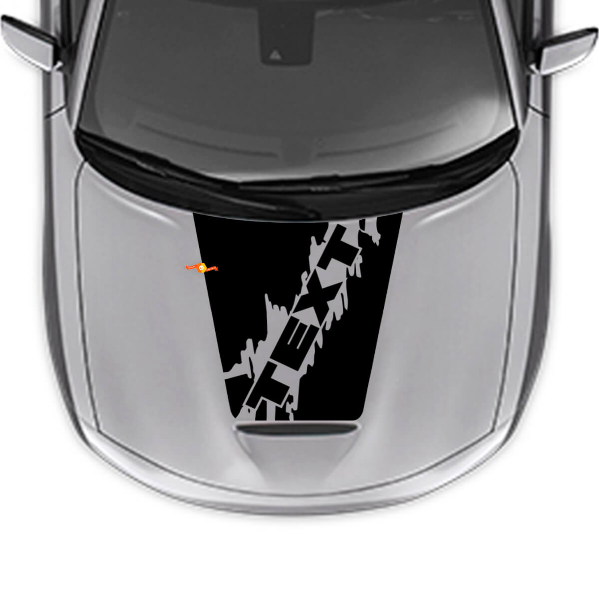 Blackout Custom Tekst Motorkap Vinyl Sticker voor Dodge Charger 2015-2024
