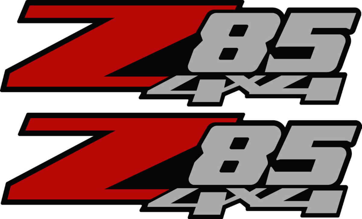 2 - Z85 4x4 Chevy Decal Sticker Onderdelen voor Silverado GMC Sierra Z71 stijl