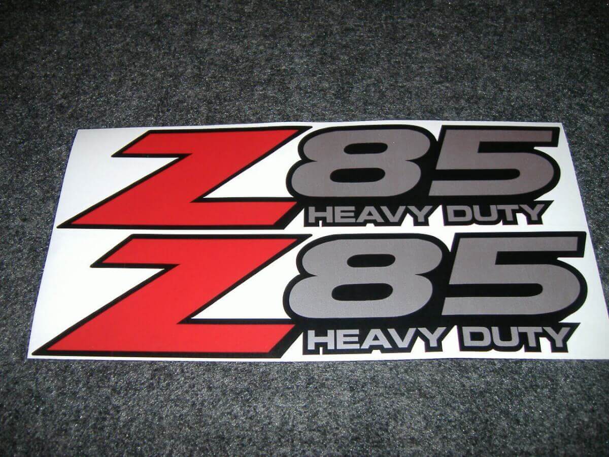Z85 Heavy Duty Vinyl Decal Set voor GMC Sierra Yukon Canyon