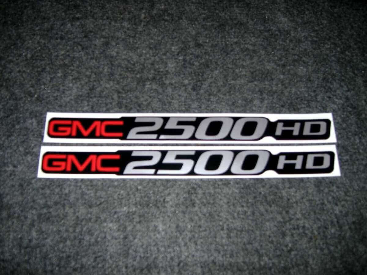 GMC 2500 HD-badge vinylstickerset voor GMC Sierra