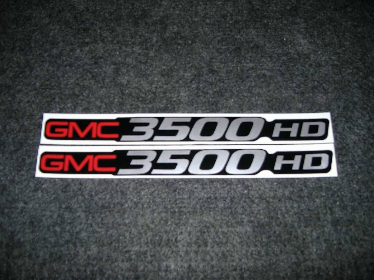 2 Gmc 3500 Hd-stickers Gmc C3500 Heavy Duty Sierra Yukon-formaat Badgestickers Stickers Stickers Stickers